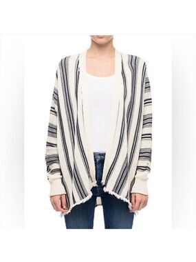 John + Jenn | Harrison Open Cardi in Sailor Stripe  Revolve Sz Medium